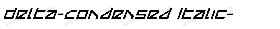 Delta-Condensed Italic字体转换
